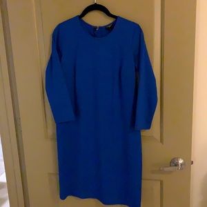 Royal blue sheath dress size 4P Banana Republic three quarter sleeves